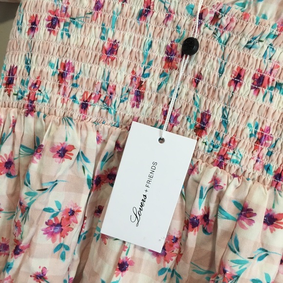 SOLD🔻Lovers + Friends Cacia Floral Gingham Dress - Picture 5 of 5